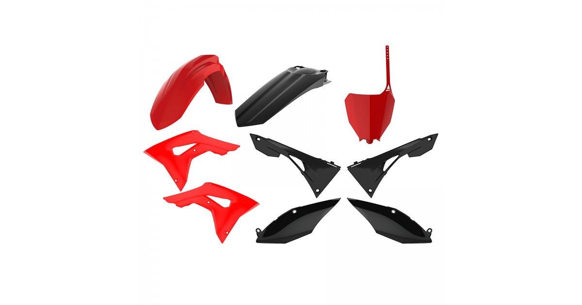 Polisport Plastic Kit Set Black Replacement Honda CRF450R 17-20 CRF250R 18-20