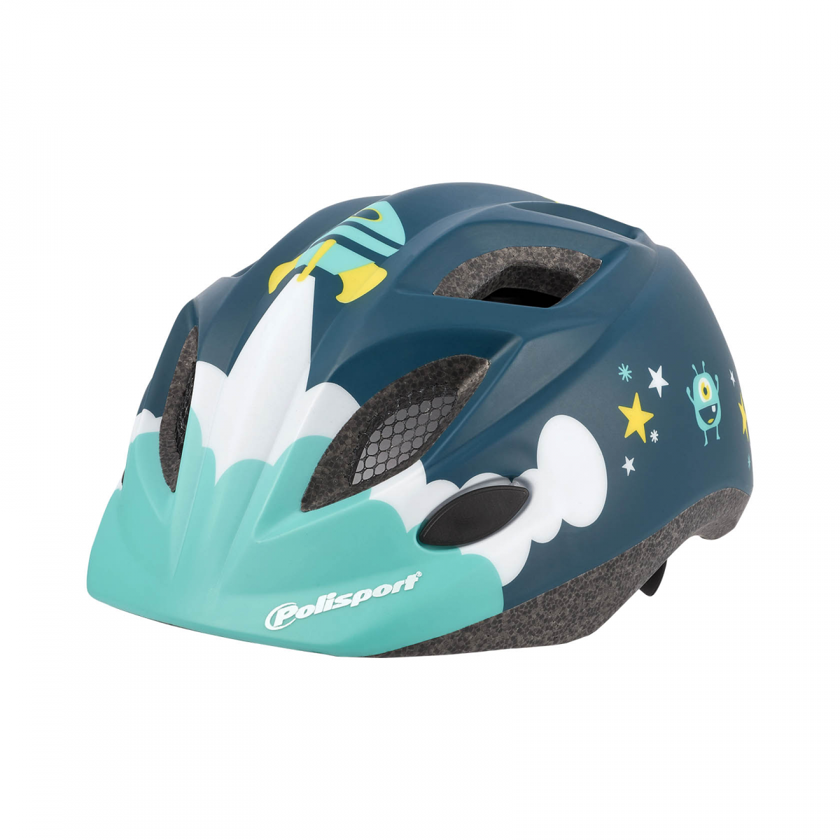 FDV - Casque Velo Enfant-Bebe Polisport Junior Bleu Jeans Taille