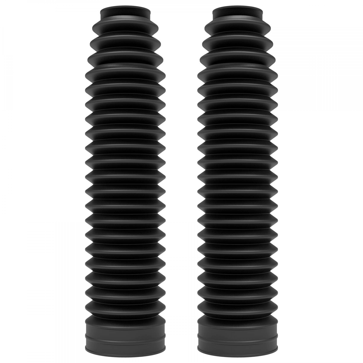 CIRCUIT Motorrad Faltenbalg Schwarz - Gabel Schutz Für Honda Yamaha Modelle