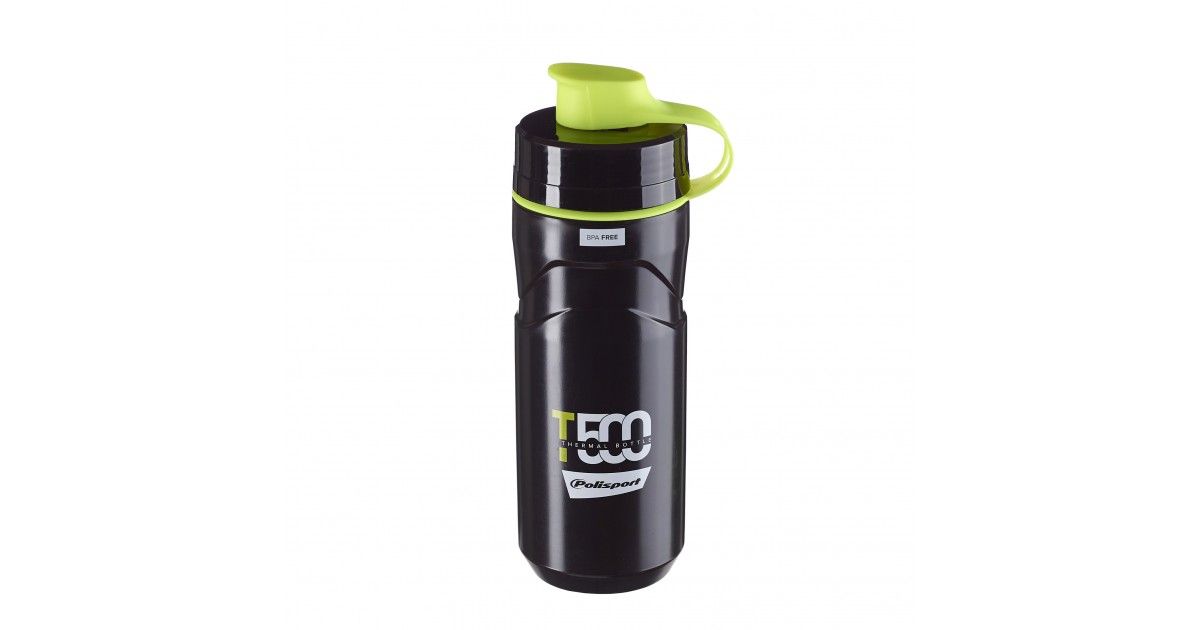 black thermal water bottle