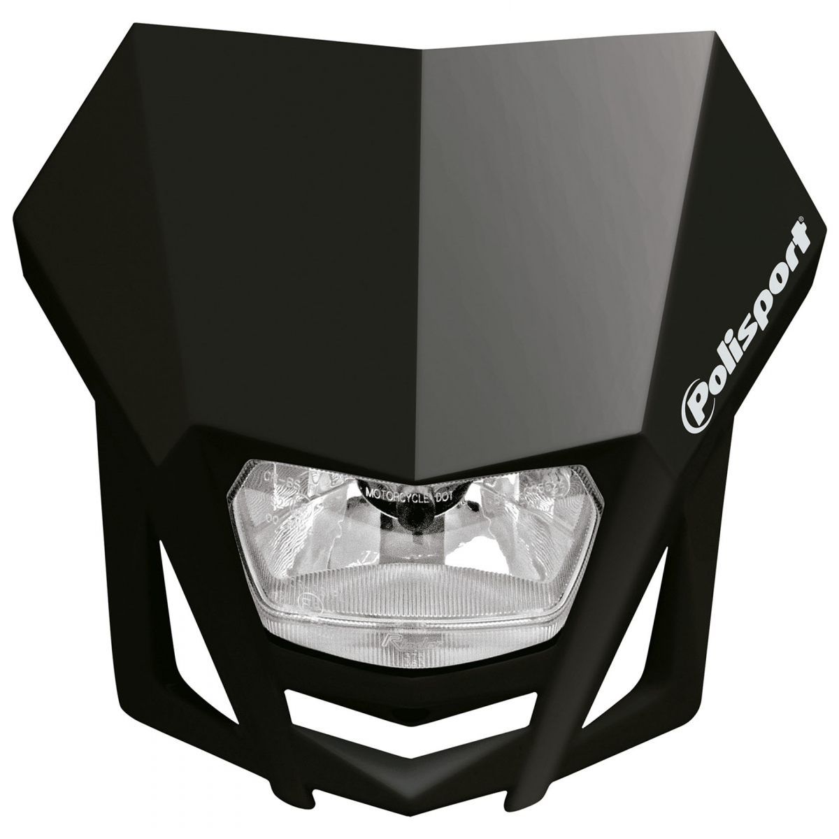 MONDOCROSS Mascherina Porta Faro Polisport MMX - Universale, Bianco, Resistente Alla Polvere - 2