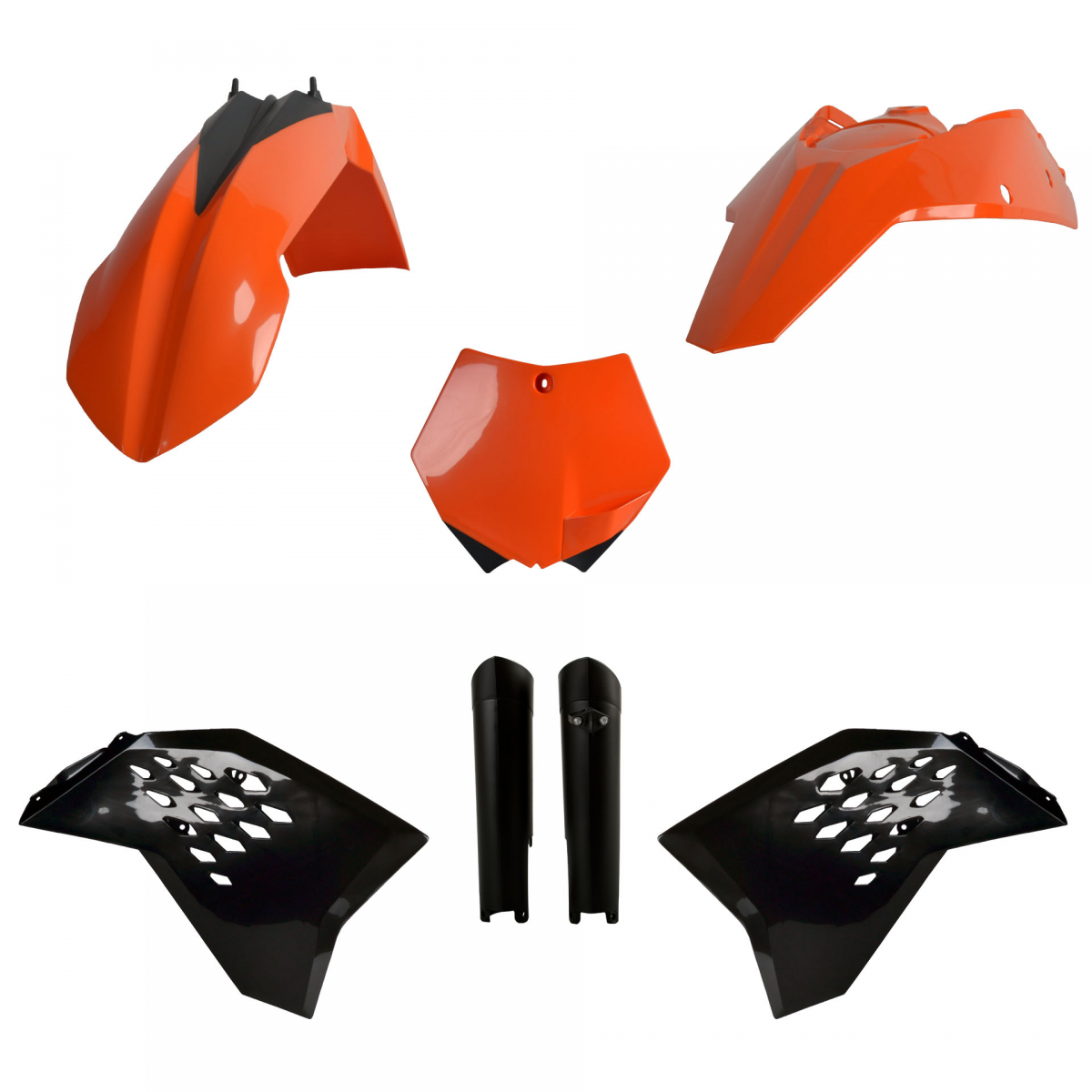 Polisport KTM Plastic Kit with Fork Guards SX SXF 2005 - 2006 EXC EXCF 05 - 2007 XC 06 - 07, Black main image 1